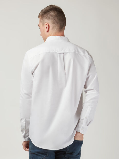 LS Heston Oxford Shirt, White, hi-res