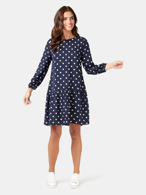 Emilia Tiered Dress, Print, hi-res