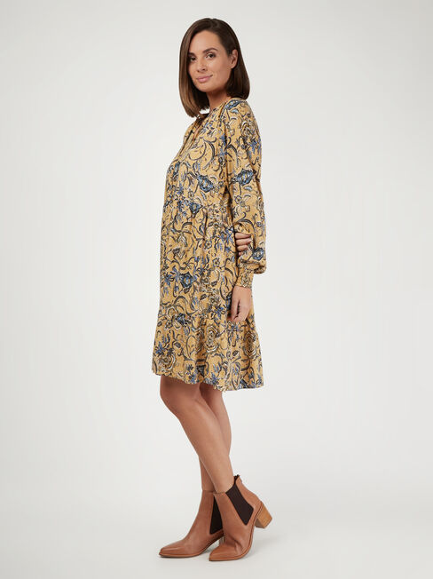 Maeve Tiered Dress, Yellow, hi-res