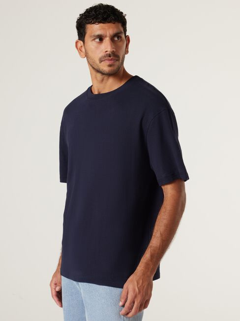 Phoenix Textured Crew Tee, Ink, hi-res