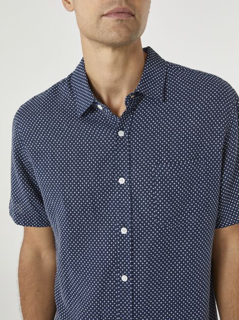 SS Jerry Textured Shirt, Blue, hi-res