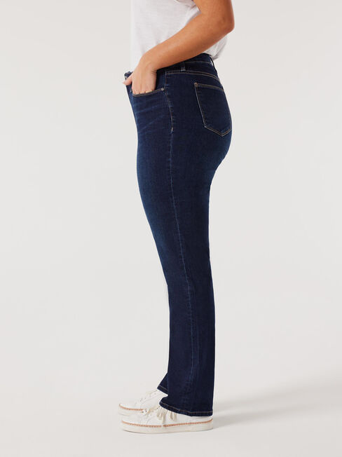 Curve Slim Straight Jeans, Dark Indigo, hi-res