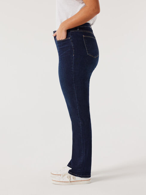 Curve Embracer Slim Straight Jeans, Dark Indigo, hi-res