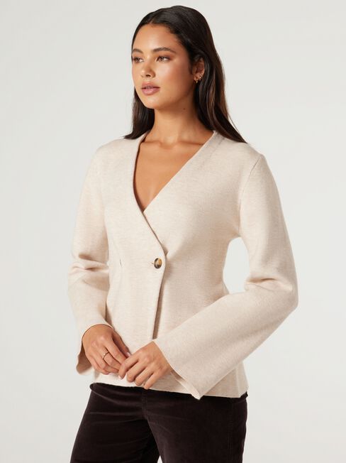Hayleigh Knit Cardigan, Oatmeal, hi-res