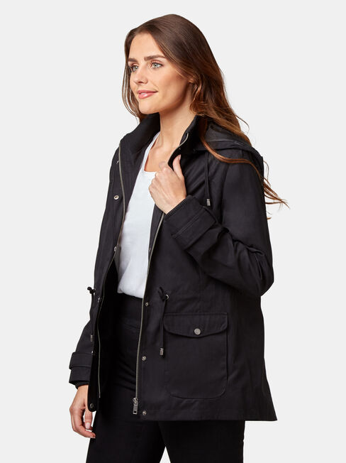 Sadie Water Resistant Jacket, Black, hi-res