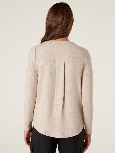 Sia Soft Touch Crew Neck Pullover, Natural Marle, hi-res