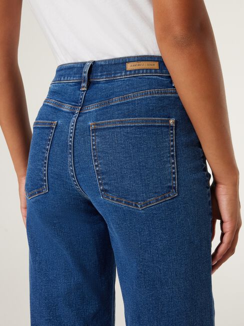 High Straight Relaxed Jeans, Bright Indigo, hi-res
