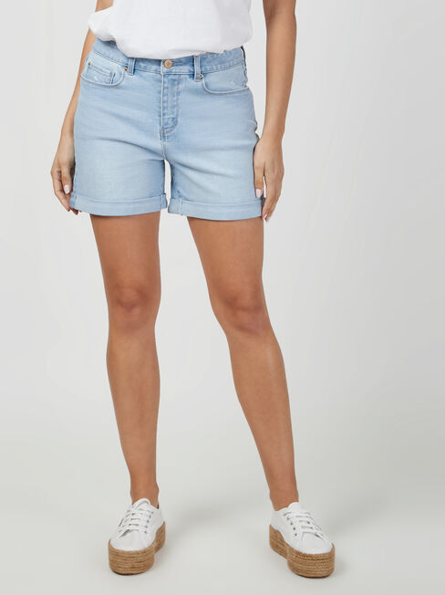 Mariana Boyfriend Short, Light Indigo, hi-res