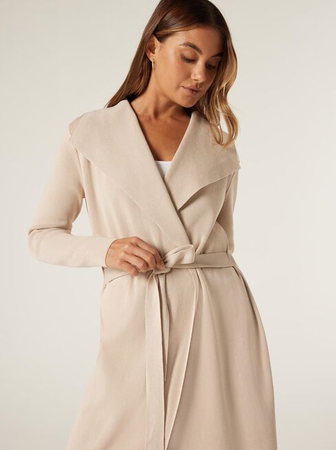 Giselle Longline Cardi, Natural Marle, hi-res