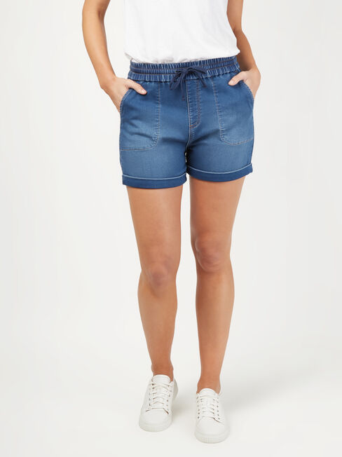 Tilly Luxe Short, Mid Indigo, hi-res