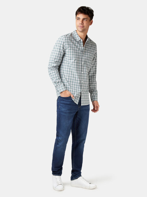 Marcus Long Sleeve Check Shirt, Stripe, hi-res