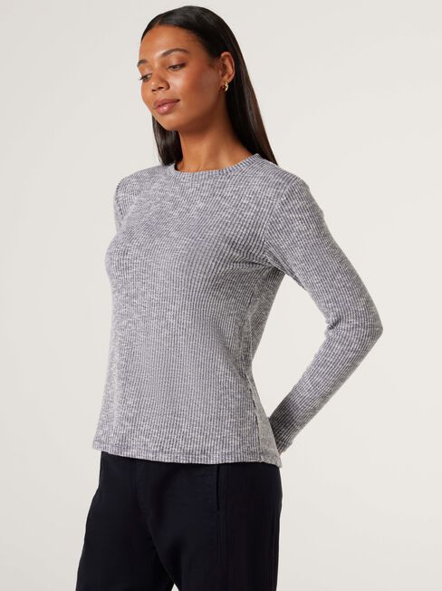 Boucle Soft Touch Pullover, Navy, hi-res