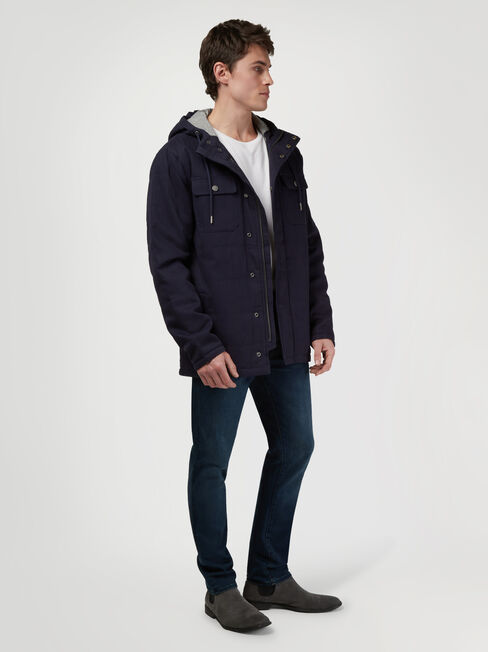 Dante Drill Jacket, Blue, hi-res