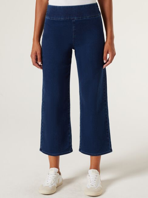 Tessa Wide Leg Crop Jeans, Dark Indigo, hi-res