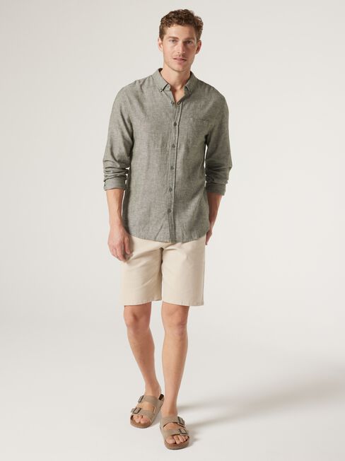LS Brody Textured Shirt, Green, hi-res