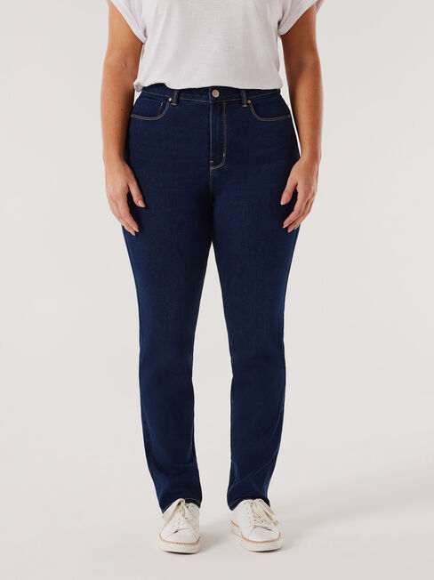 Freeform 360 Curve Embracer slim Straight jeans, Mid Indigo, hi-res