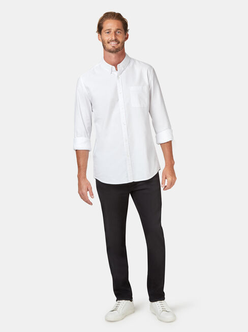 LS Heston Oxford Shirt, White, hi-res