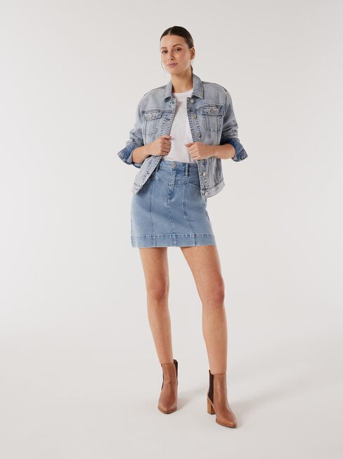 Nadia Denim Skirt, Light Blue, hi-res