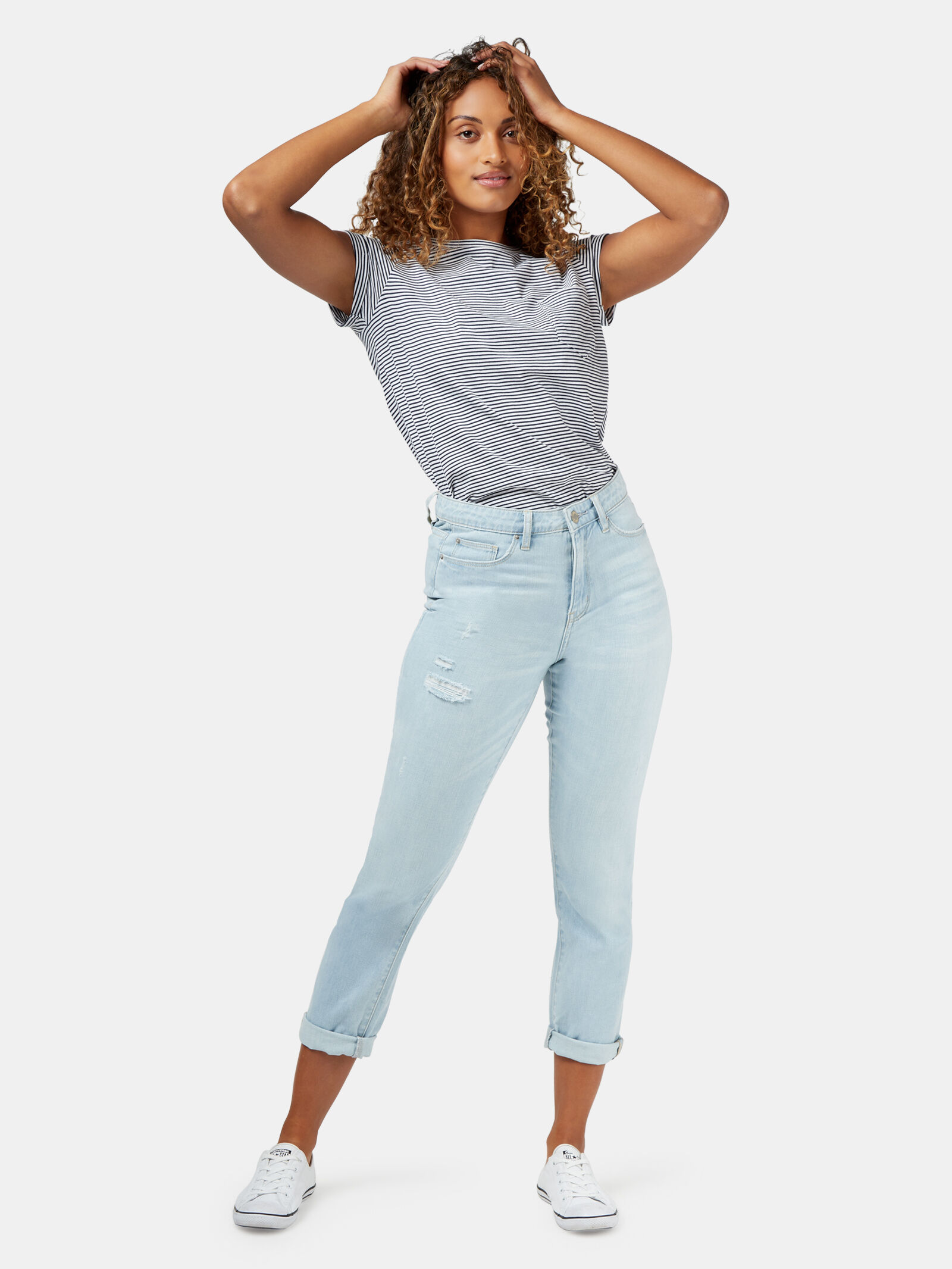Bella Crop Boyfriend Jean