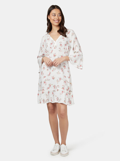 Jordyn Ladder Dress, White, hi-res