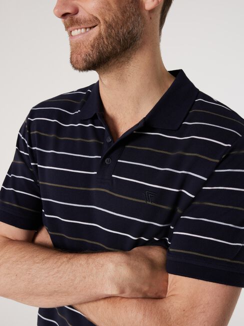 SS Porter Stripe Polo, Blue, hi-res