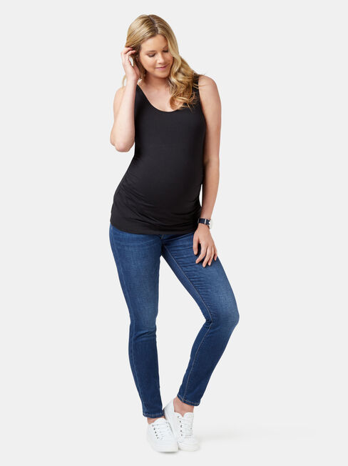 Maternity Skinny Jeans Bright Vintage, Mid Indigo, hi-res