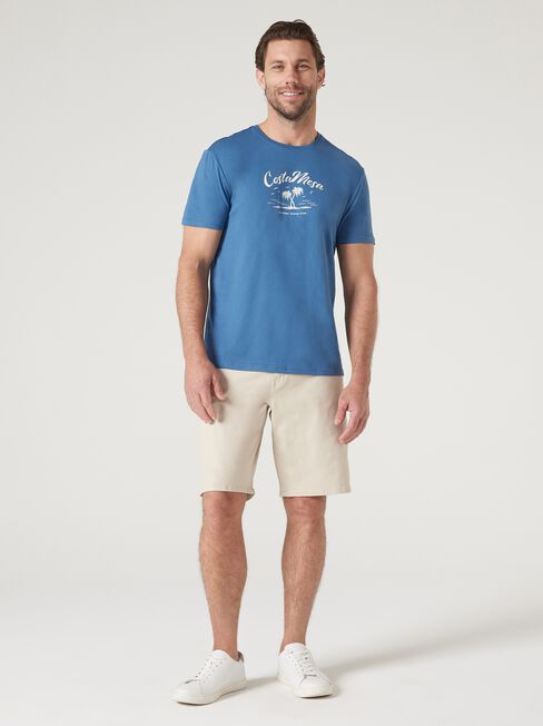 Short Sleeve Costa Mesa Print Crew Tee
