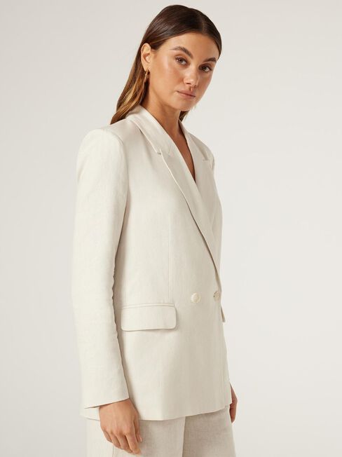 Nila Double Breasted Blazer, Yellow, hi-res