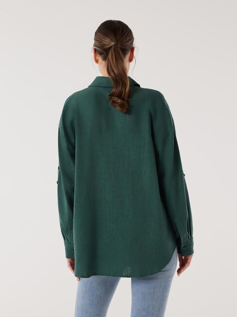 Rudi Relaxed Shirt, Green, hi-res