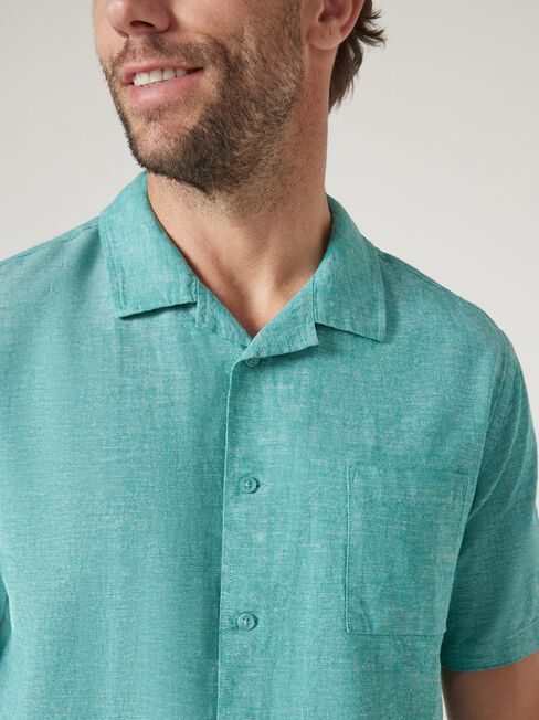 Jimmy Relaxed Resort Shirt, Aqua, hi-res