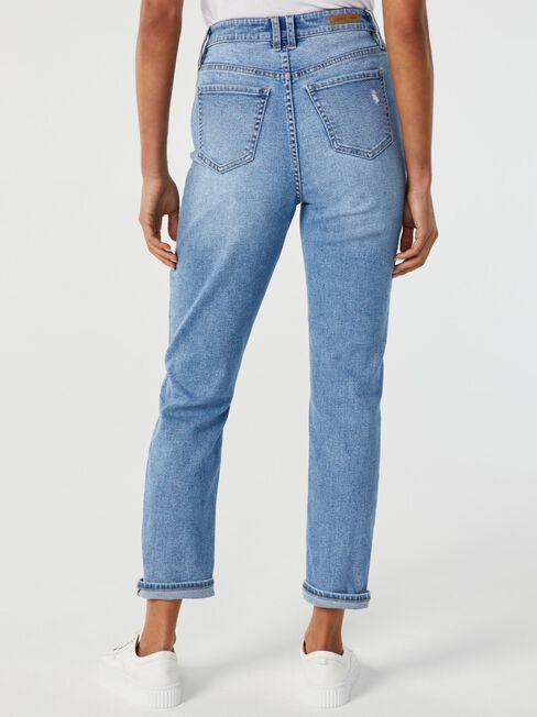 Brooke High Waisted Tapered Crop Jeans, Distressed, hi-res