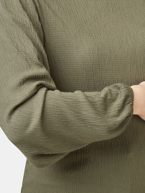 Leah Textured Top, Green, hi-res