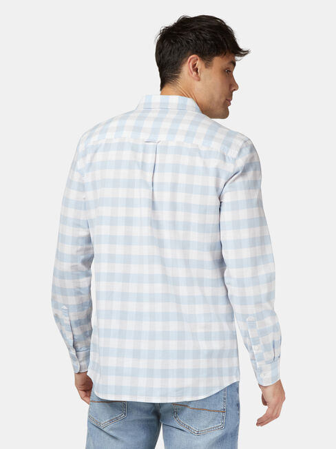 Nate Long Sleeve Check Shirt, Blue, hi-res