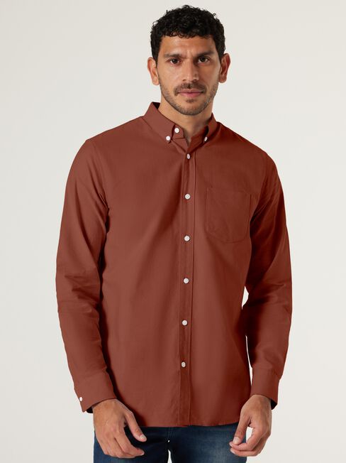 Austin Oxford Shirt, Brick, hi-res
