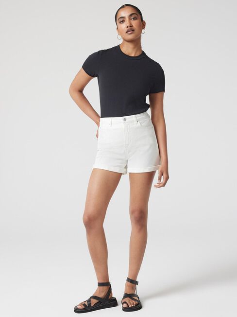 Alexa Boyfriend Short, White, hi-res