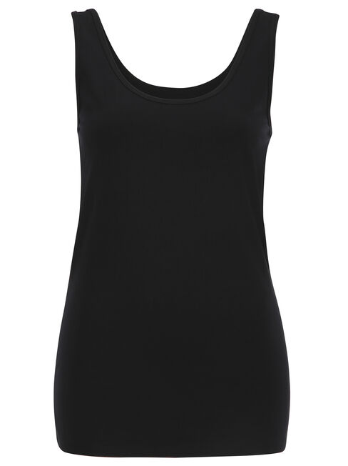 Lola Cotton Basic Tank, Black, hi-res