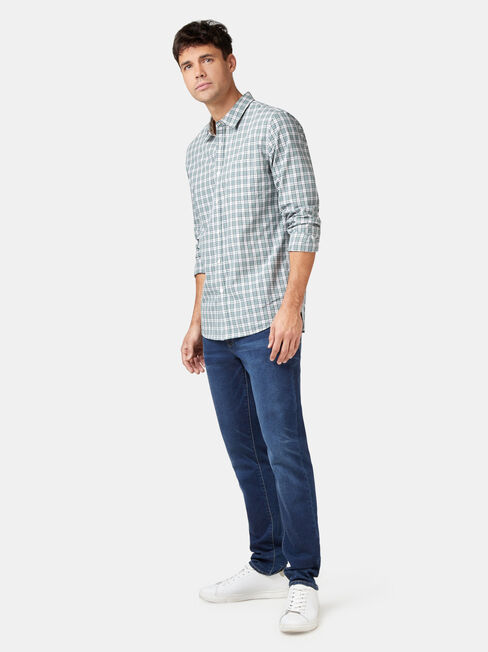 Marcus Long Sleeve Check Shirt, Stripe, hi-res