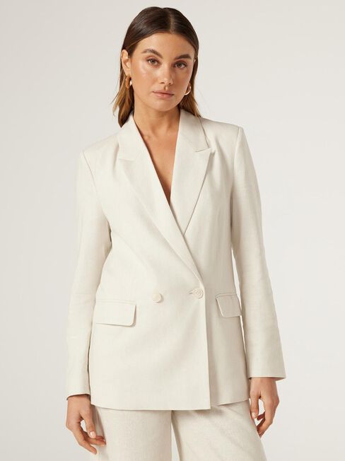 Nila Double Breasted Blazer, Yellow, hi-res