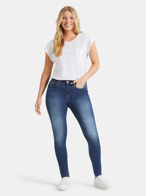 Curve Embracer Skinny jeans Mid Vintage, Mid Indigo, hi-res