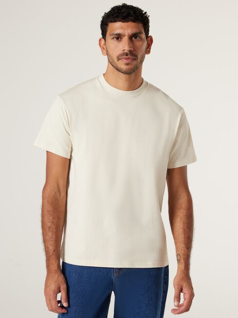 Ace Relaxed Fit Basic Crew Tee, Chalk, hi-res