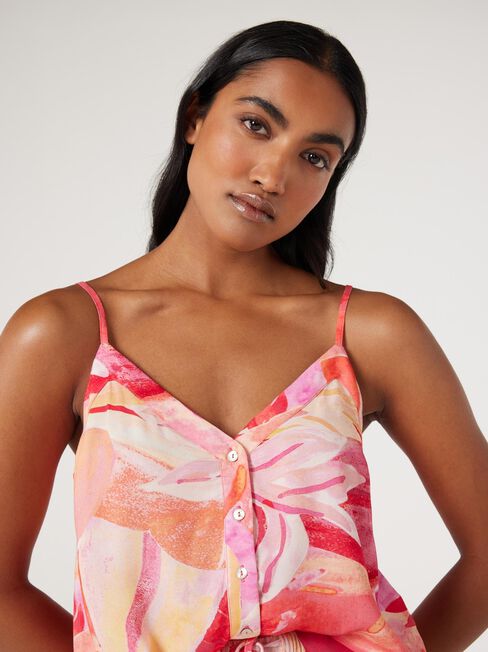 Riri Button Front Top, Summer Sunset, hi-res