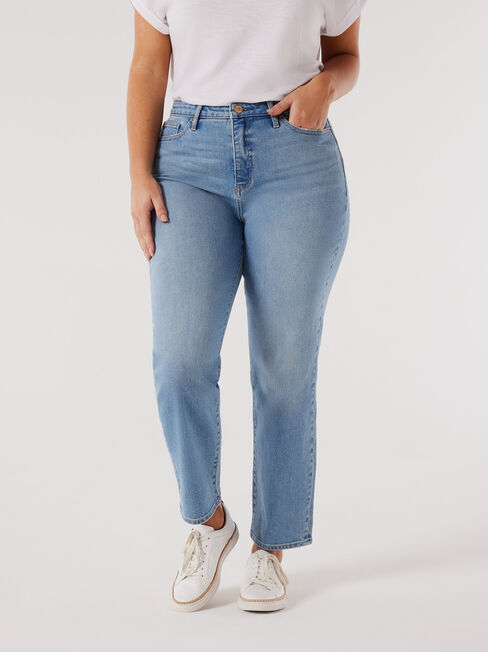 Naomi Curve Embracer Straight Jeans, Light Vintage, hi-res