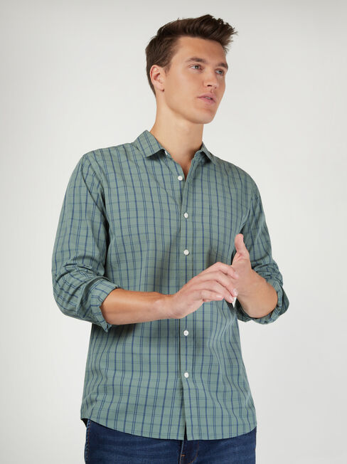 LS Slate Check Shirt, Stripe, hi-res
