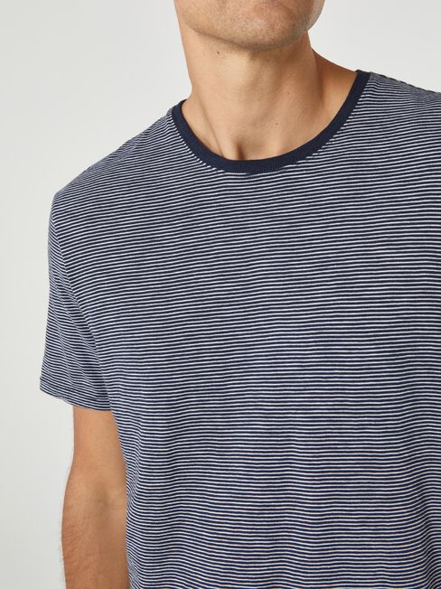 SS Tyke Micro Stripe Crew Tee | Jeanswest