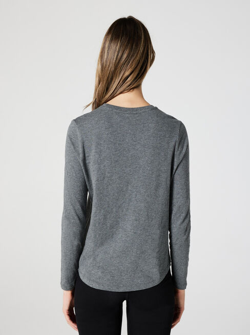 Essential Long Sleeve Crew Neck, Granite, hi-res