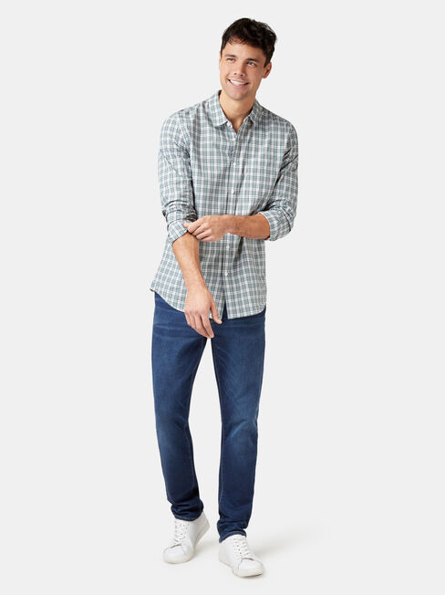 Marcus Long Sleeve Check Shirt, Stripe, hi-res