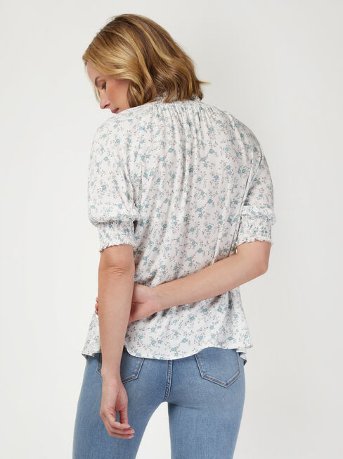 Tillie Tie Front Top, Floral, hi-res