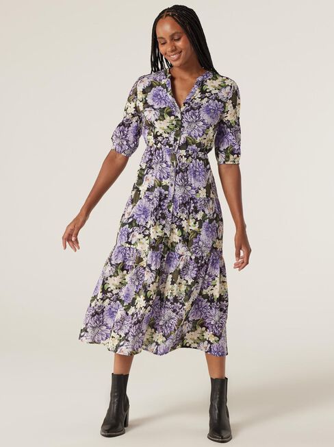 Morgan Tiered Midi Dress