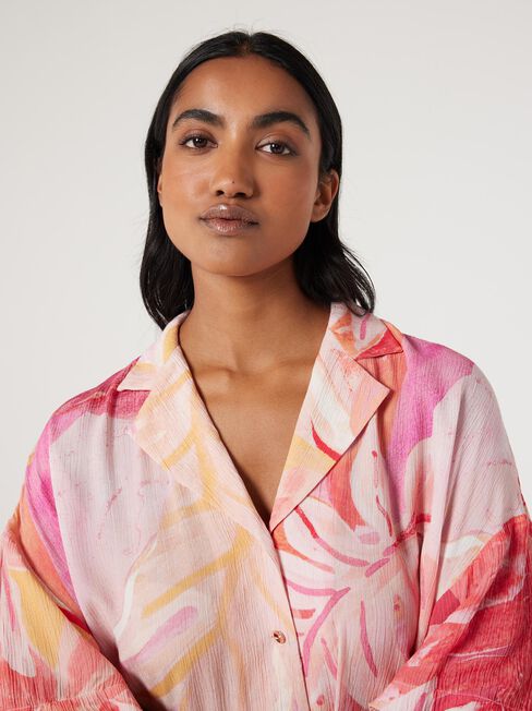 Esmerelda Crop Shirt, Summer Sunset, hi-res