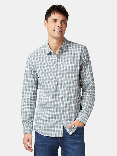 Marcus Long Sleeve Check Shirt, Stripe, hi-res